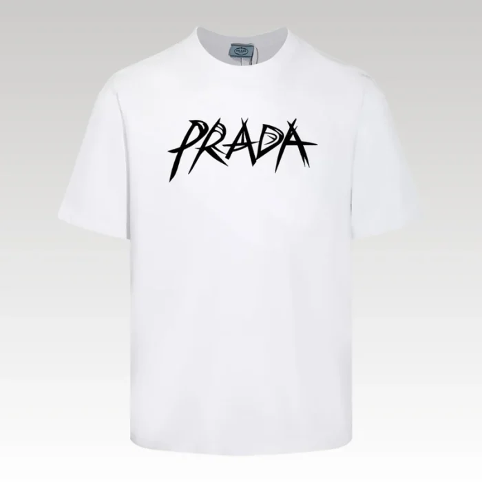 T-shirt Prada Milano White Graphic Logo PD032 - Drip Slum