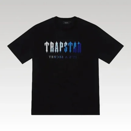 T-shirt Trapstar Trapstar Chenille Black/Blue - Drip Slum