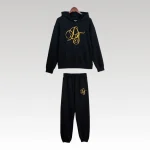 Tracksuit Denim Tears Monogram Black Gold Hoodie - Drip Slum