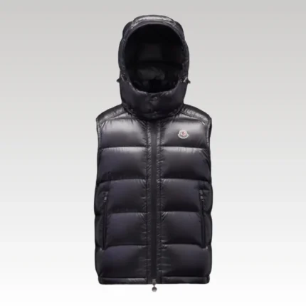 Vest Puffer Moncler with Hood Black MCL021 - Drip Slum